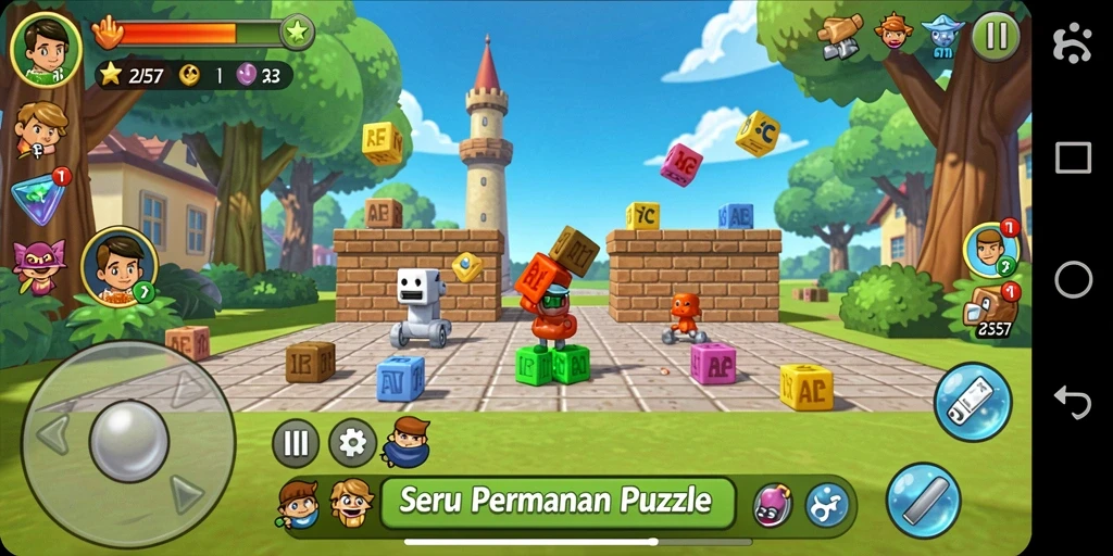 Screenshot gameplay dari game Puzzle 2757 yang menantang.