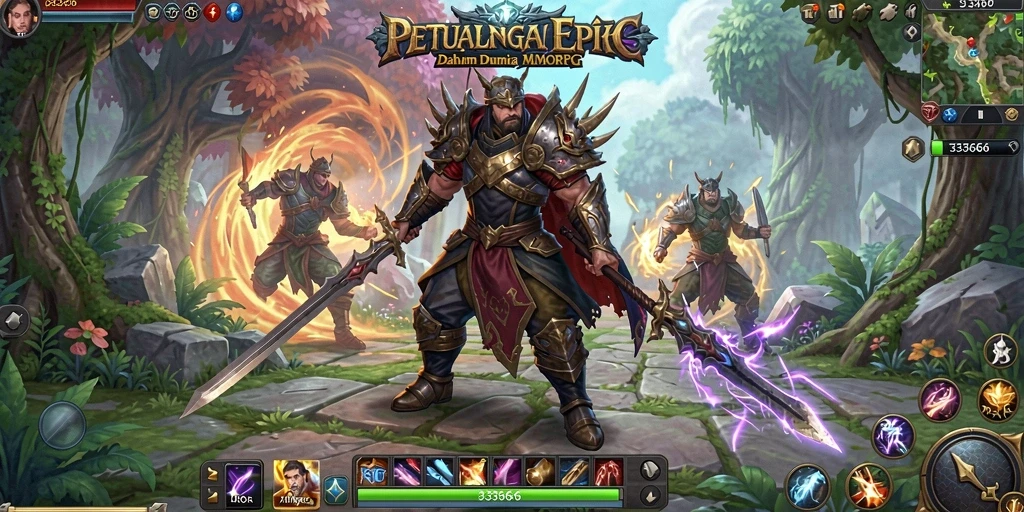 Tangkapan layar dari gameplay seru 333666 di dunia MMORPG.