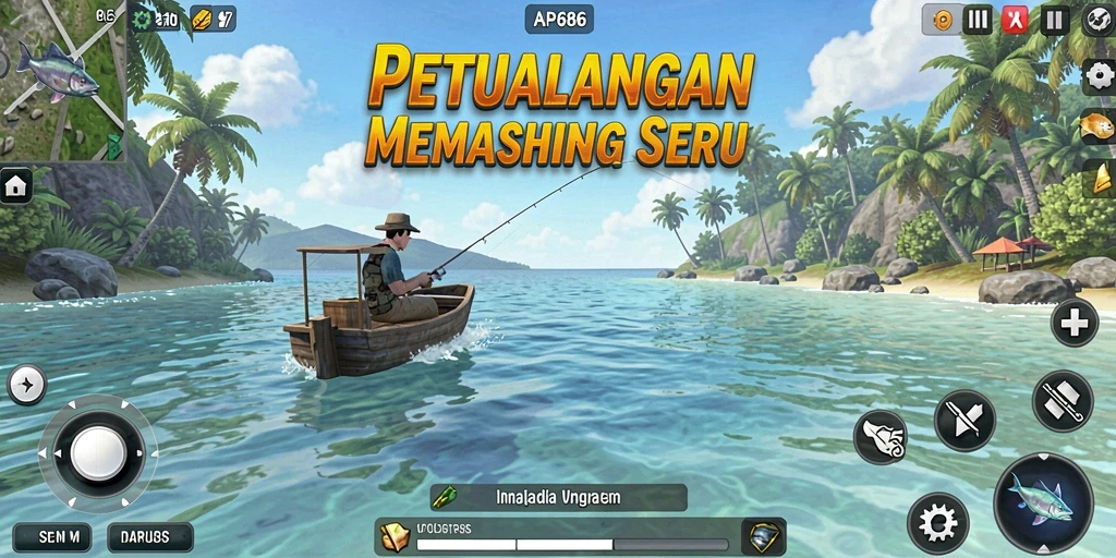 Gameplay menarik dari AP686 dengan pengalaman memancing yang realistis.