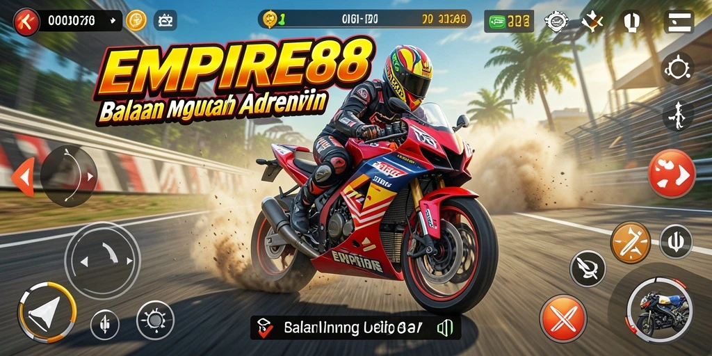 Gameplay seru dari EMPIRE88 dalam balapan motor.