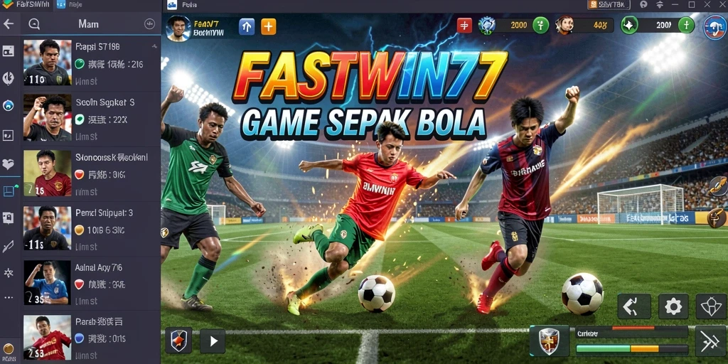 Tangkapan layar utama FASTWIN77 menampilkan aksi tidak terlupakan di lapangan sepak bola.