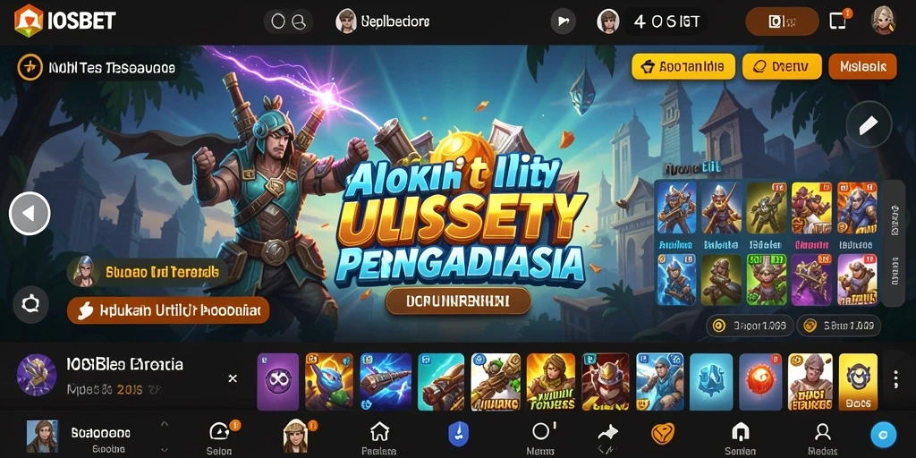 Tangkapan layar utama IOSBET menampilkan antarmuka aplikasi Utility yang efektif dan modern.