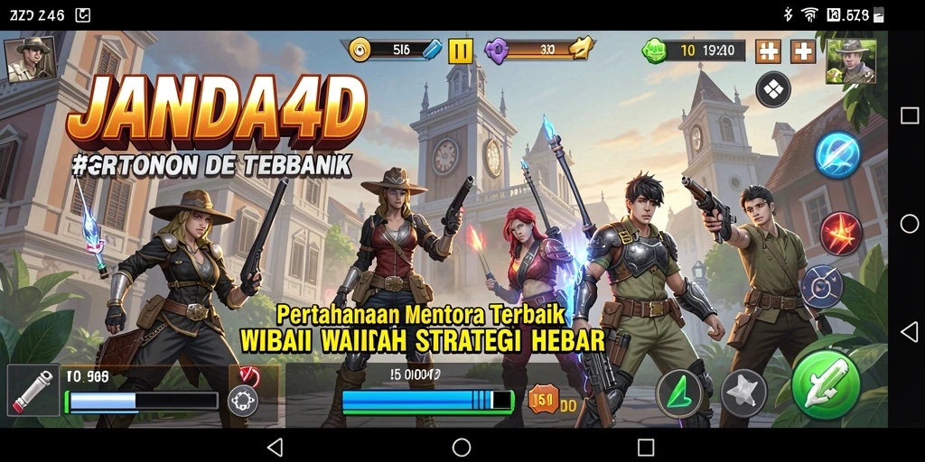Gameplay seru JANDA4D dengan strategi menara yang mendebarkan.