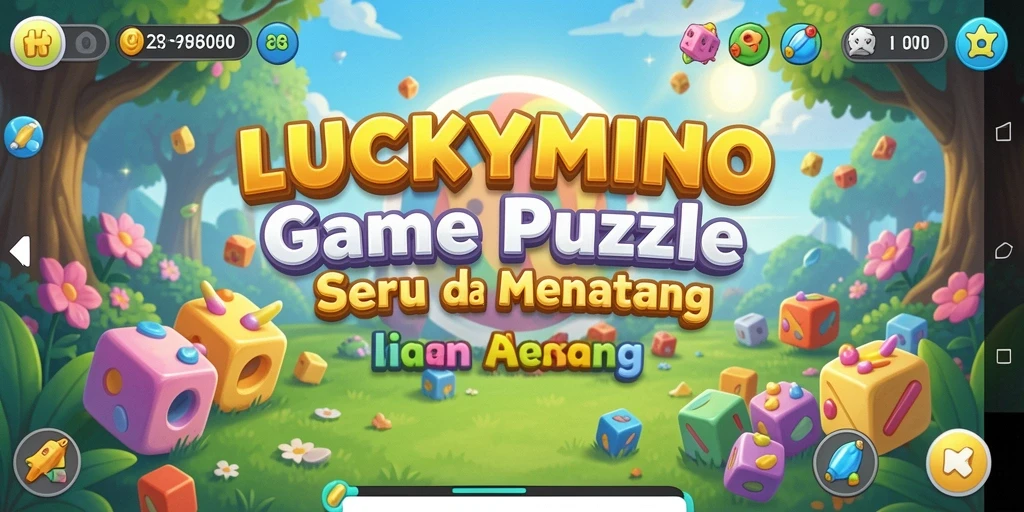 Tampilan permainan Puzzle menarik di LUCKYMINO.