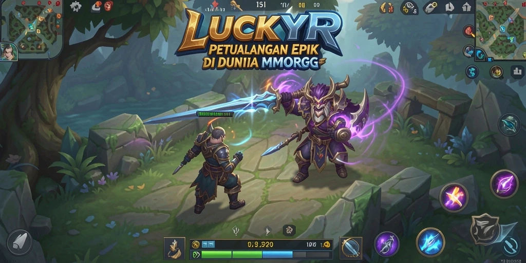 Tampilan gameplay LUCKYRP dengan aksi pertarungan yang seru.