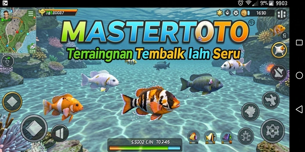 Screenshot utama MASTERTOTO menampilkan gameplay seru Tembak Ikan.