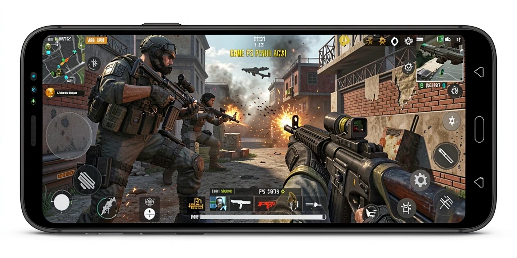 Tangkapan layar gameplay MPO2121 yang mendebarkan dalam aksi FPS.
