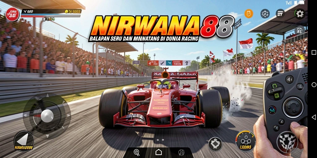 Tangkapan layar NIRWANA88 menampilkan aksi balapan yang mendebarkan dan grafis visual yang menakjubkan.
