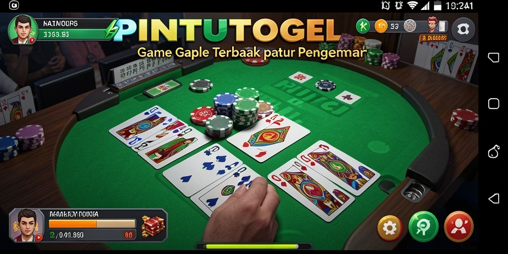 Screenshot gameplay PINTUTOGEL menampilkan momen seru permainan Gaple.
