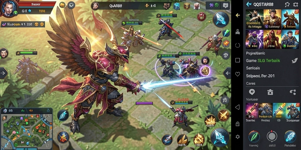 Tampilan gameplay <strong>QQSTAR88</strong> dengan aksi strategis yang mendalam.