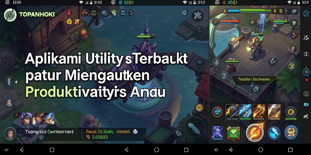 Screenshot utama menunjukkan antarmuka pengguna aplikasi TOPANHOKI yang intuitif.