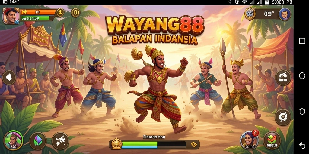 Screenshot gameplay WAYANG88 menampilkan aksi balapan yang seru dan grafis menakjubkan.
