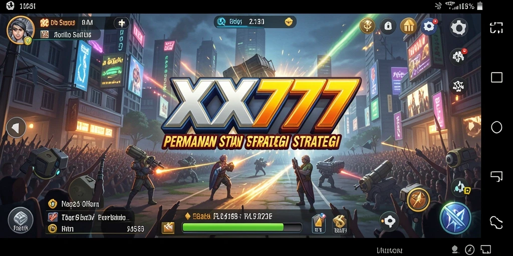 Screenshot gameplay XXX777 yang menampilkan pertarungan strategis yang mendebarkan.